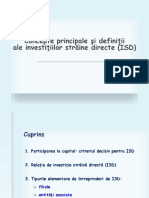 Cursul 11. Investitii Internationale - Investitii Straine Directe (ISD)