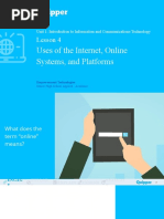 Emt Lesson 4 Uses of Internet Online Systems and Platforms