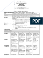 2022 Physical Education 7 First Quarter Performance Task