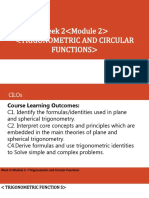 Module 2 Trigonometric and Circular Functions