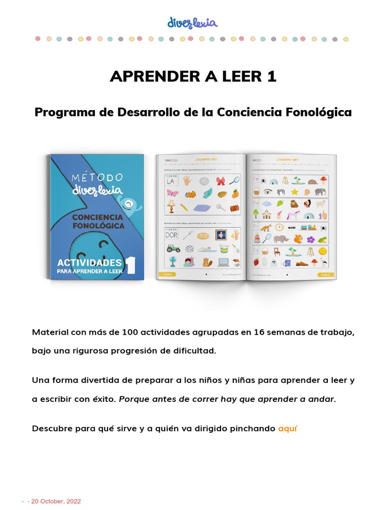 100 Actividades de Conciencia Fonológica | PDF | Sílaba | Fonética