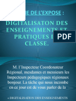 Digitalisation Des Enseignements Et Pratique Des Classes