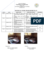 Teacher's Work-From-Home Plan for San Roque Elementary School