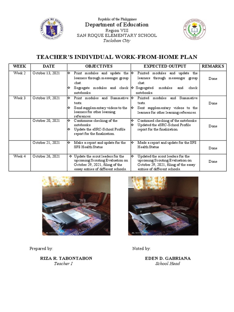 Work from home accomplishment report october 2021 pdf cognition