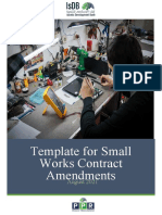 Amendment To Small Works Contract - Template Eng
