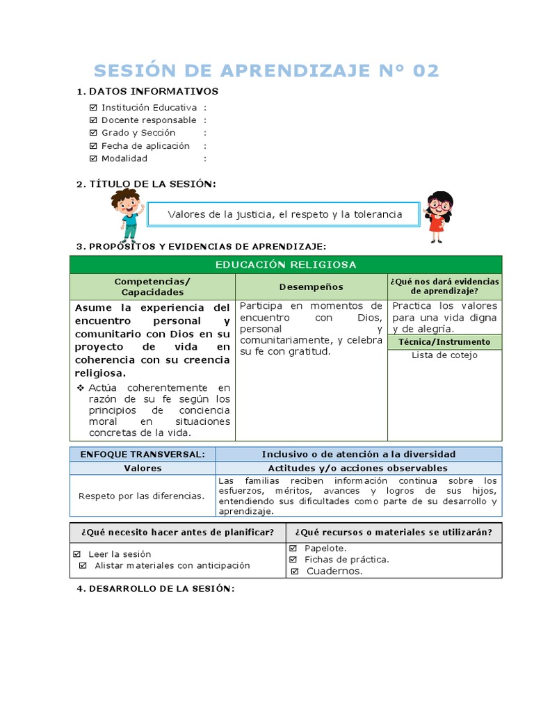 Sesión de Aprendizaje N2 | PDF | Justicia | Crimen y violencia