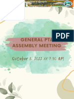 GENERAL PTA Assembly Meeting