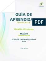 GU - A DE APRENDIZAJE Ingles III 2022B Ok