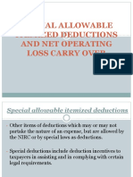 Special Itemized Deduction
