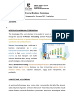 Business - Economics - Assignment Answersheet