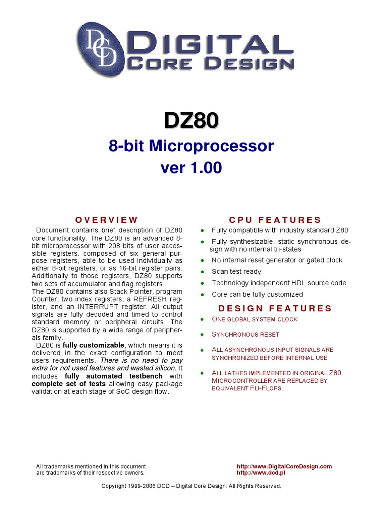 Microprocessador Z80 PDF Hardware Description Language Central