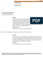 Pesquisa histórica e patrimônio cultural