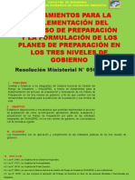 Lineamientos para la implementación de planes de preparación en los tres niveles de gobierno