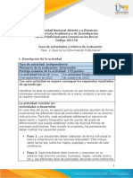 Guía de Actividades y Rúbrica de Evaluación - Unidad 1 - Fase 2 - Qué Es La Comunicación Publicitaria