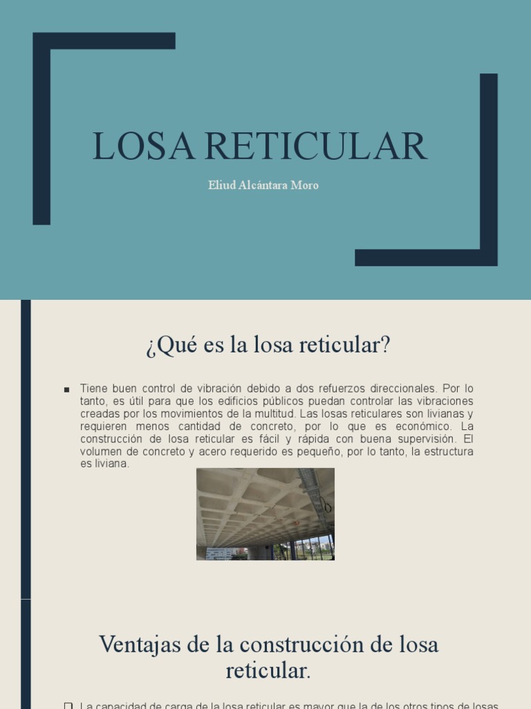 Losa Reticular: Ventajas y Características | PDF | Hormigón | Acero