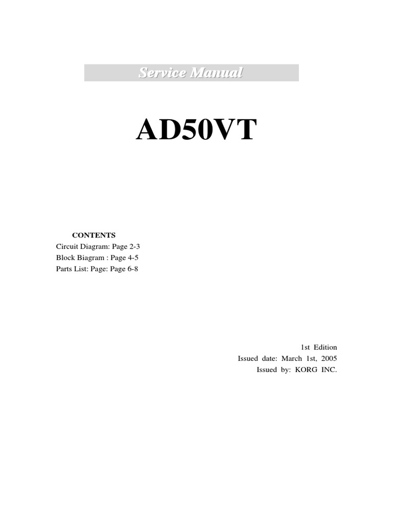 AD50VT Service Manual and Schematic | PDF