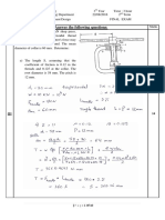 Machine Element Design Exam Questions