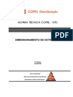 Dimensionamento de Estruturas - COPEL - NTC 850001