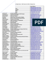 Staff Contact List For 21 22 Spring Term