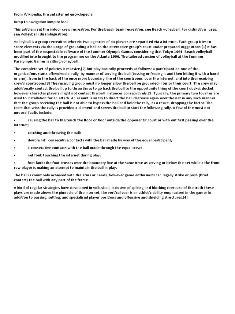 Volleyball | PDF | Volleyball | Gaming