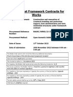 Bid Checklist NARGC Framework Contracts For Works