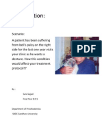 Managing A Patient Having Bell's Palsy in Prosthodontics