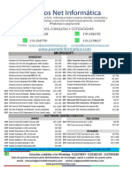 Lista de Precios Pos Net Informatica Distribuidor 09-2022