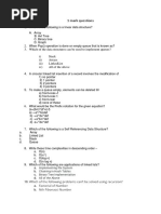 DSA CA3 Questionaire 2nd Year CSE A