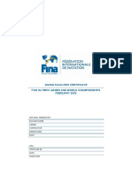 Fina Diving Facilities Certificate For Og WC February 2020