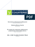 El Conjunto de Constructos, Definiciones y Proposiciones Relacionadas Entre Sí.