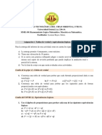 Asignación 1. Tablas de Verdad y Equivalencias Lógicas. (Grupal) .