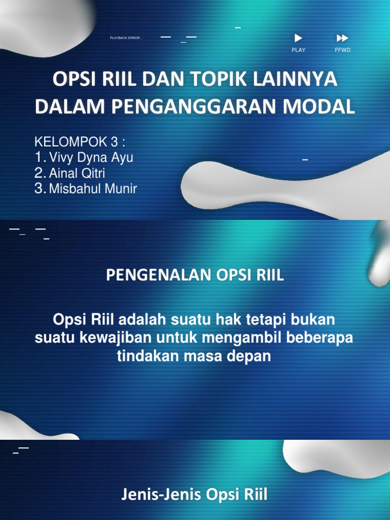 Opsi Riil dalam Penganggaran Modal | PDF