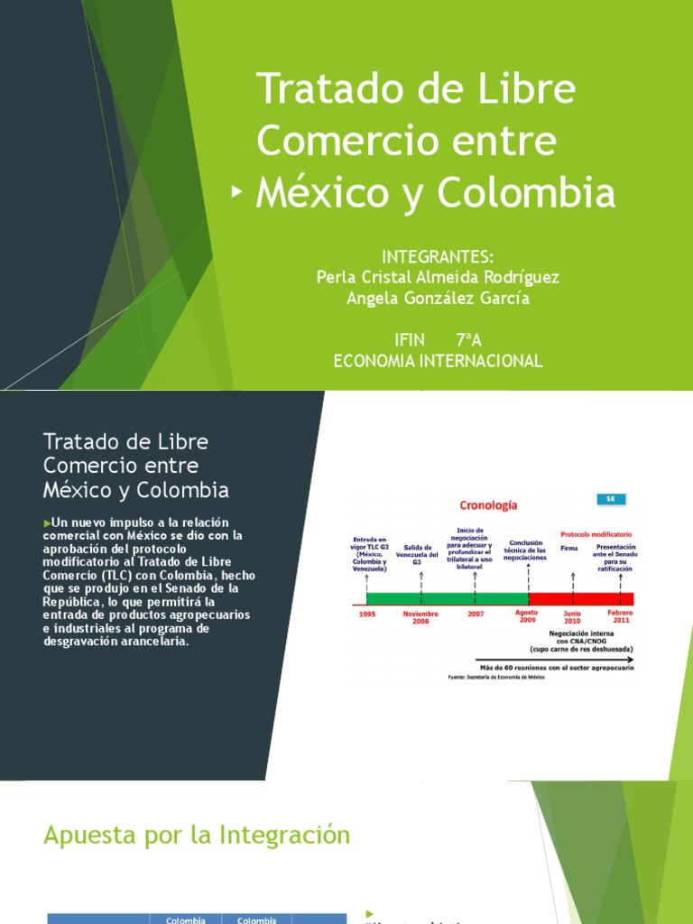 Tratado de Libre Comercio Entre México y Colombia | PDF | Finanzas y ...