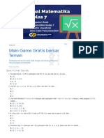 Soal Matematika Kelas 7 2021 - 2022 Dan Kunci Jawabannya