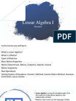 Linear Algebra I: Matrix Fundamentals in 40 Characters
