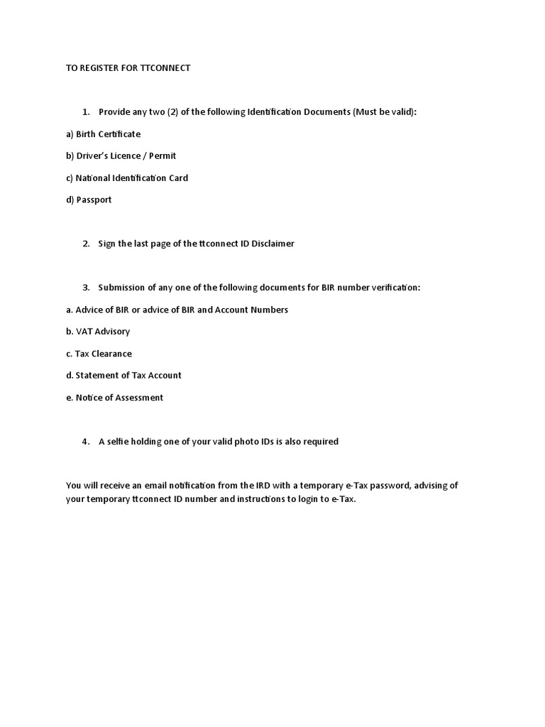 TTConnect ID Registration Guide | PDF
