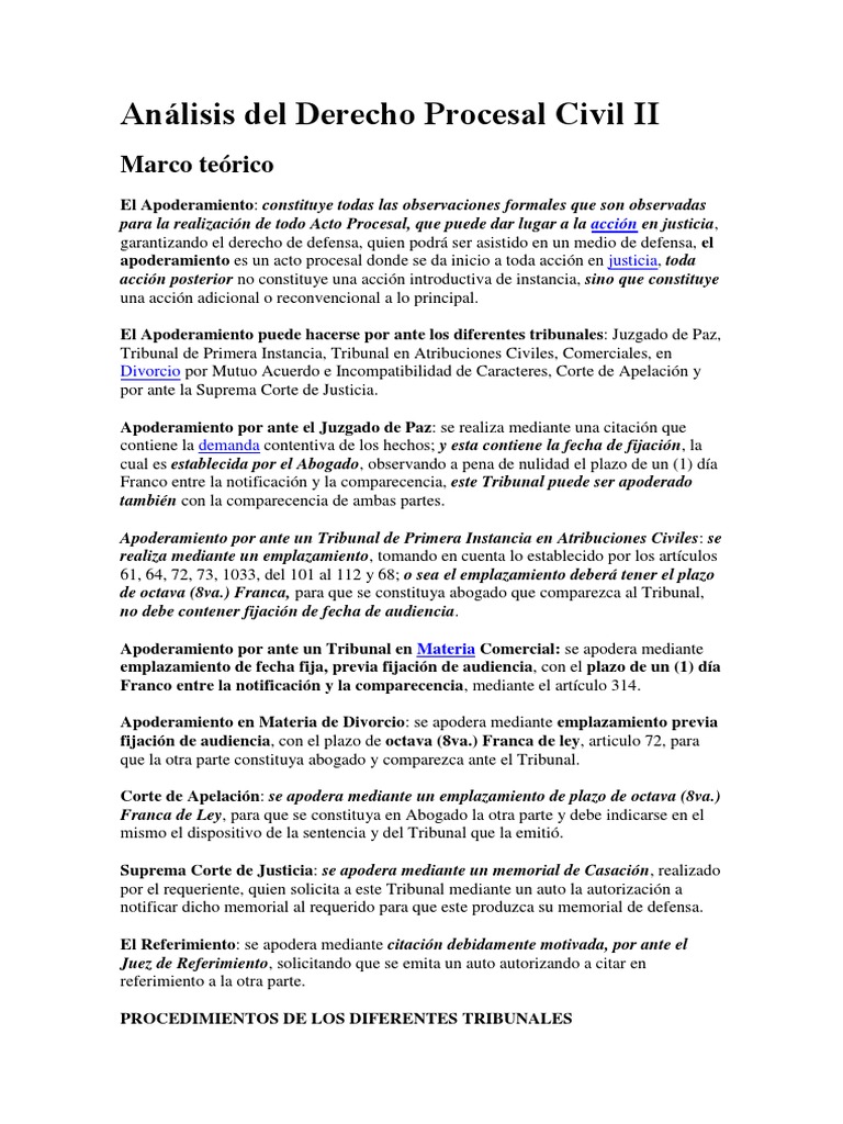 Análisis Del Derecho Procesal Civil II | PDF | Sentencia (ley