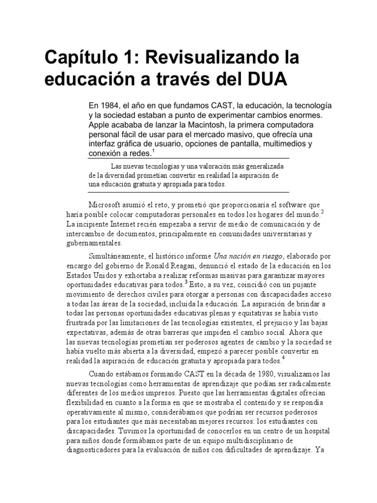 Revisión del DUA en Educación | PDF | Plan de estudios | Aprendizaje