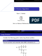 The Division Algorithm: Ryan C. Daileda