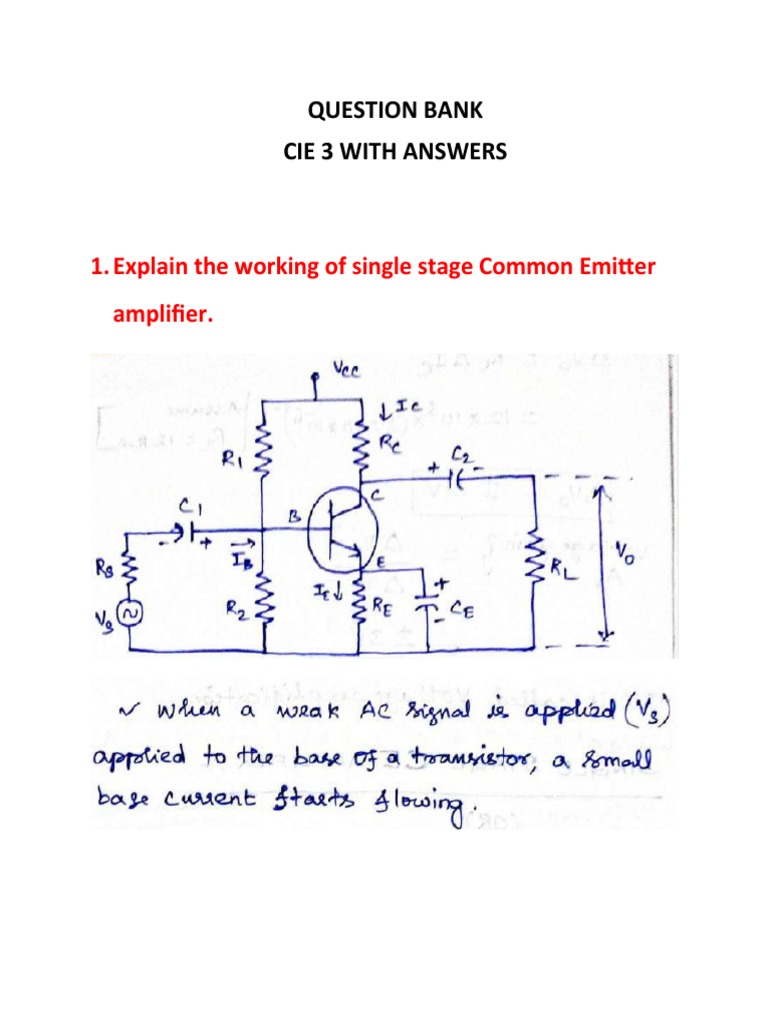 Basic electronics question bank cie3 with answers nhce pdf