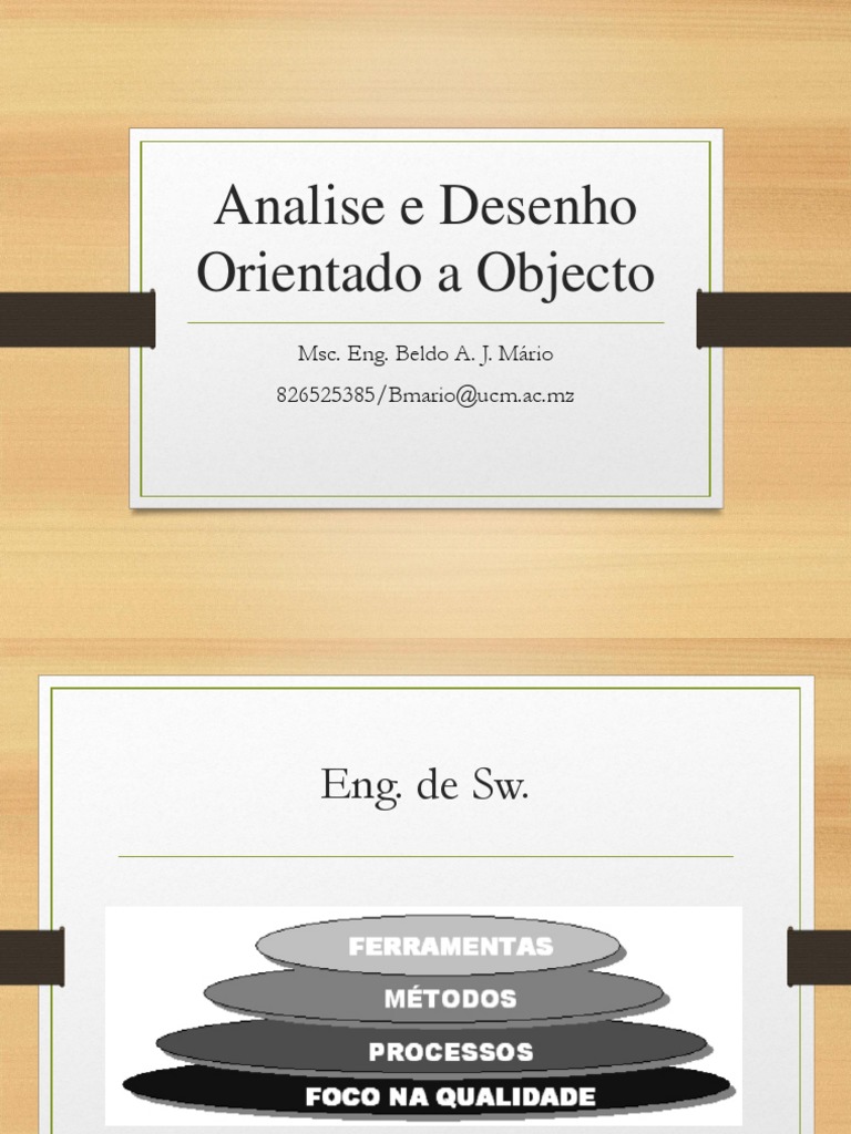 Análise e Desenho Orientado a Objetos | PDF | Linguagem de modelagem ...