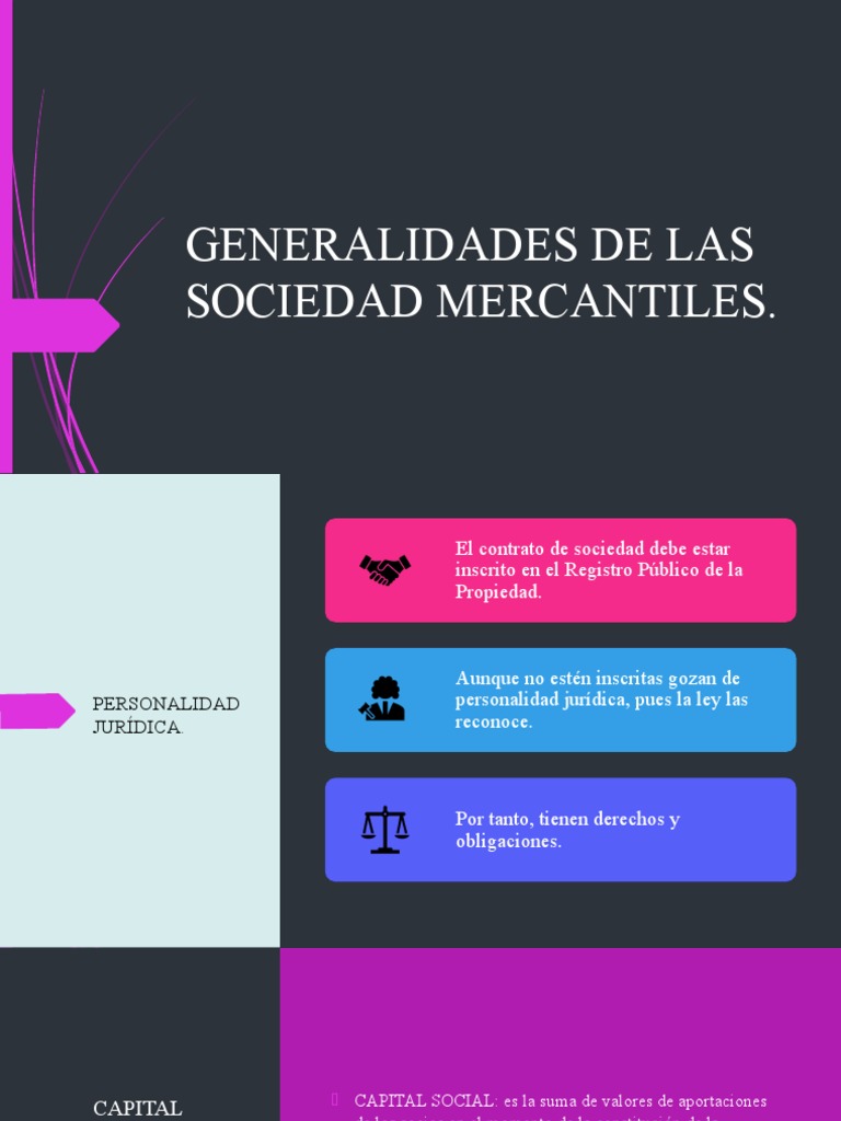 6.Generalidades de Las Sociedades Mercantiles PDF Sociedad de