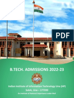 B.Tech Admissions 2022-23 at IIIT Una