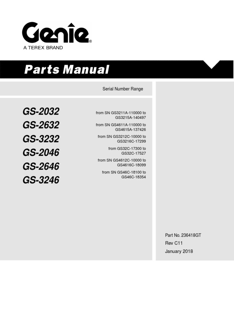 Genie Lift Serial Number Guide | PDF | Elevator | Manufactured Goods