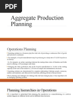 Aggregate Production Planning