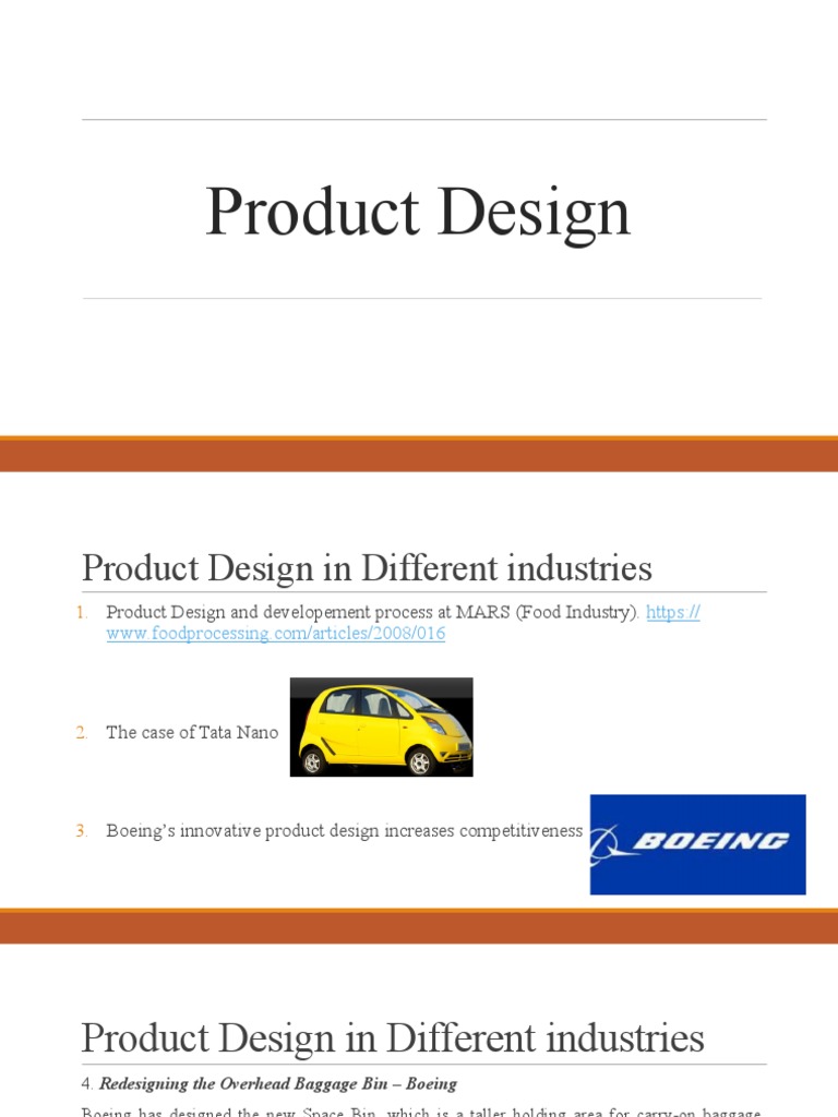 Product Design for Competitive Advantage A Case Study Analysis of