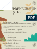 Week2 Entrpreneurship Learning-Tasks