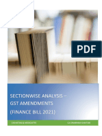 SKA - Sectionwise GST Analysis - Finance Bill 2021