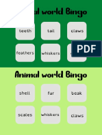 Animal World Bingo