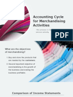 Accounting Cycle For Merchandising Activities